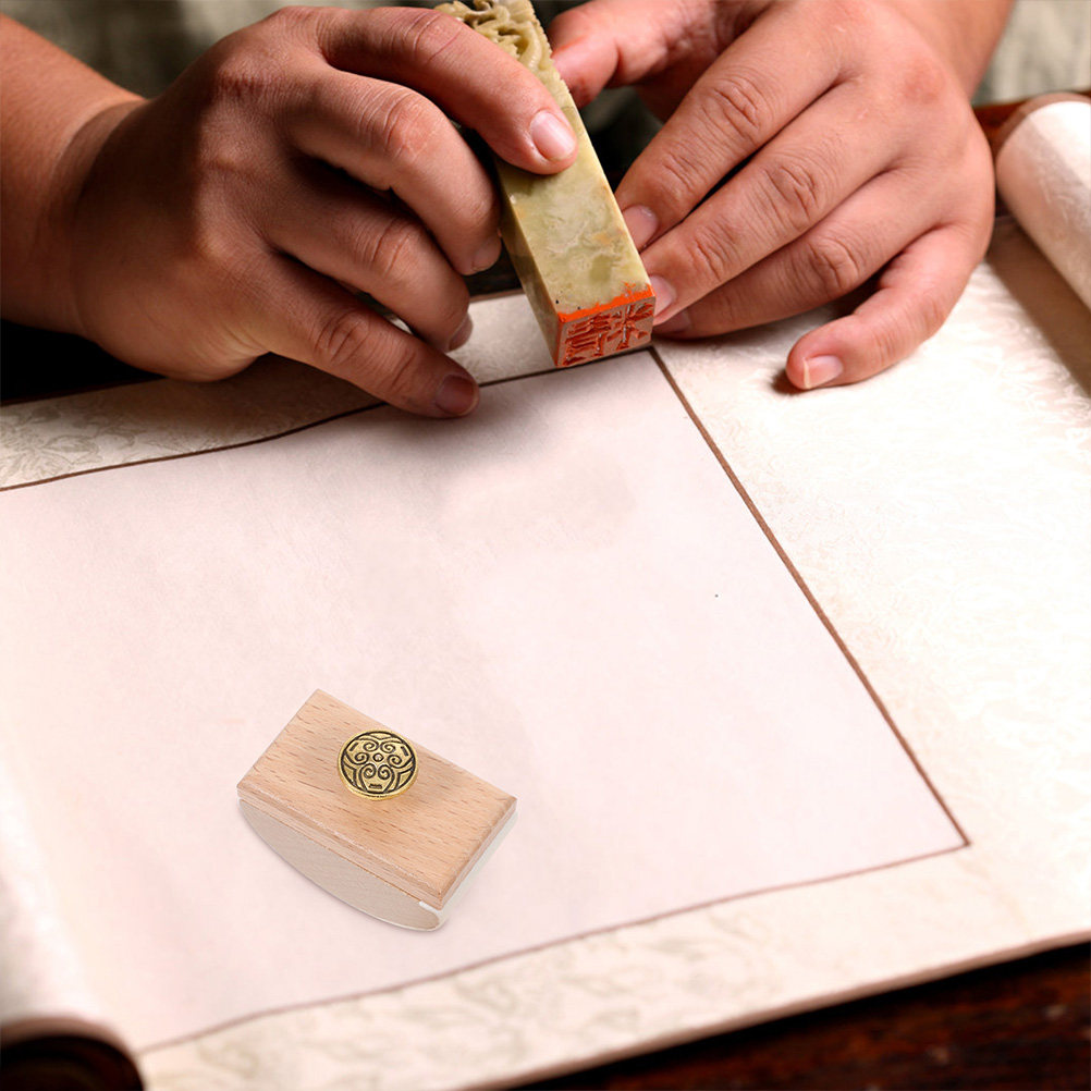 Ink Blotter Paper - 2Pcs Wooden Rocker Ink Blotter Portable