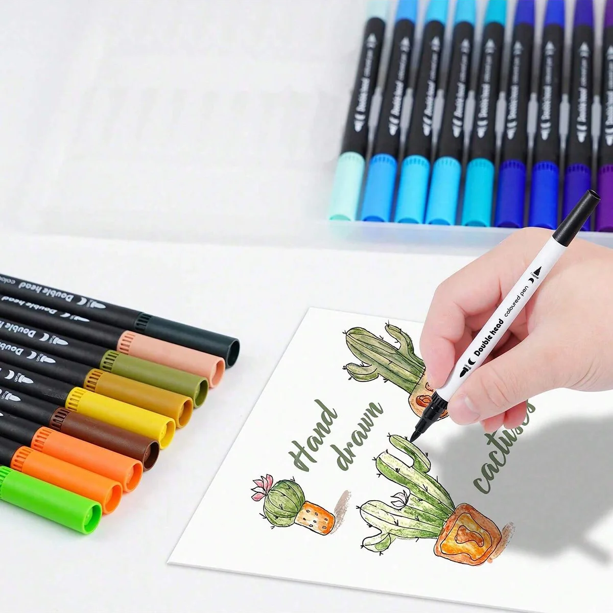 12-120 Colors Markers Set Dual - Correction Pen Fine のレビューと価格