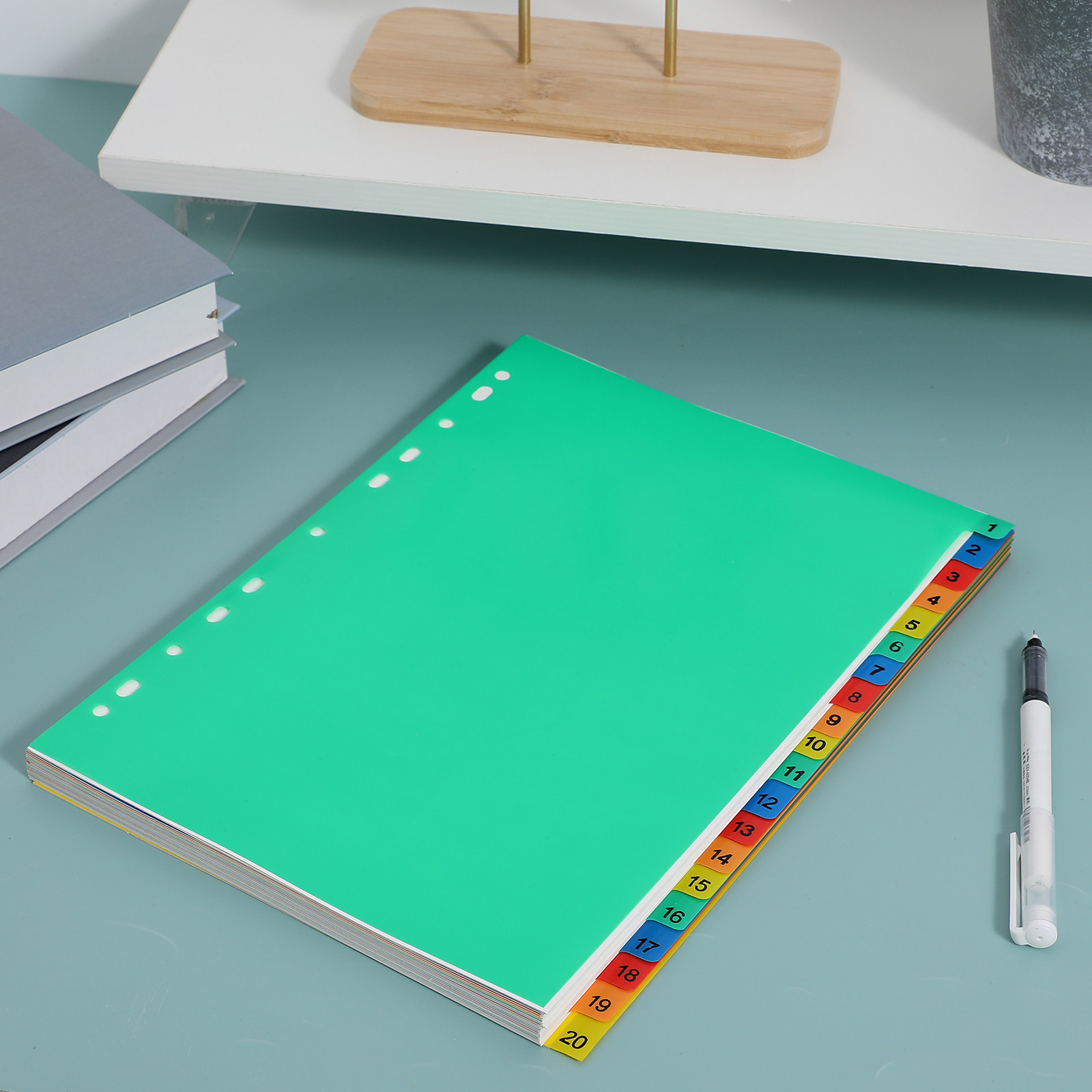 20 Pages A4 Colorful Plastic B - Tab Divider A4 のレビューと価格