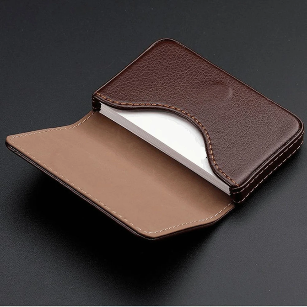 Sized Stitched PU Leather Cred - Index Card Holder のレビューと価格
