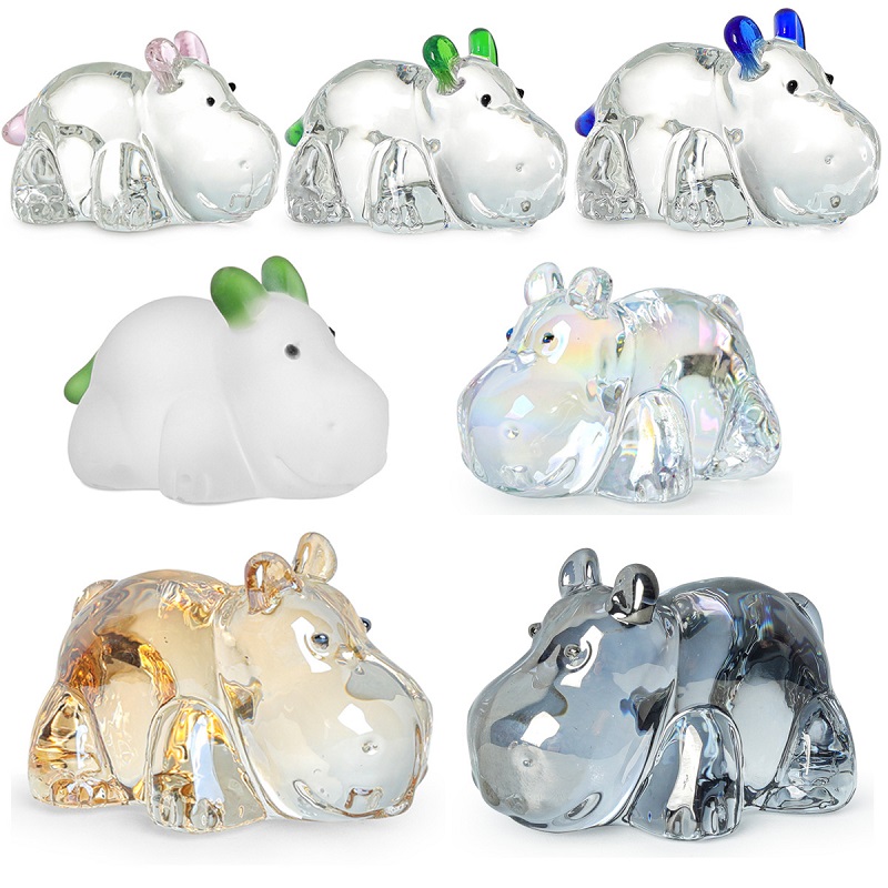1PC Crystal Hippo Figurine Col - Paper Weight Crystal のレビューと価格
