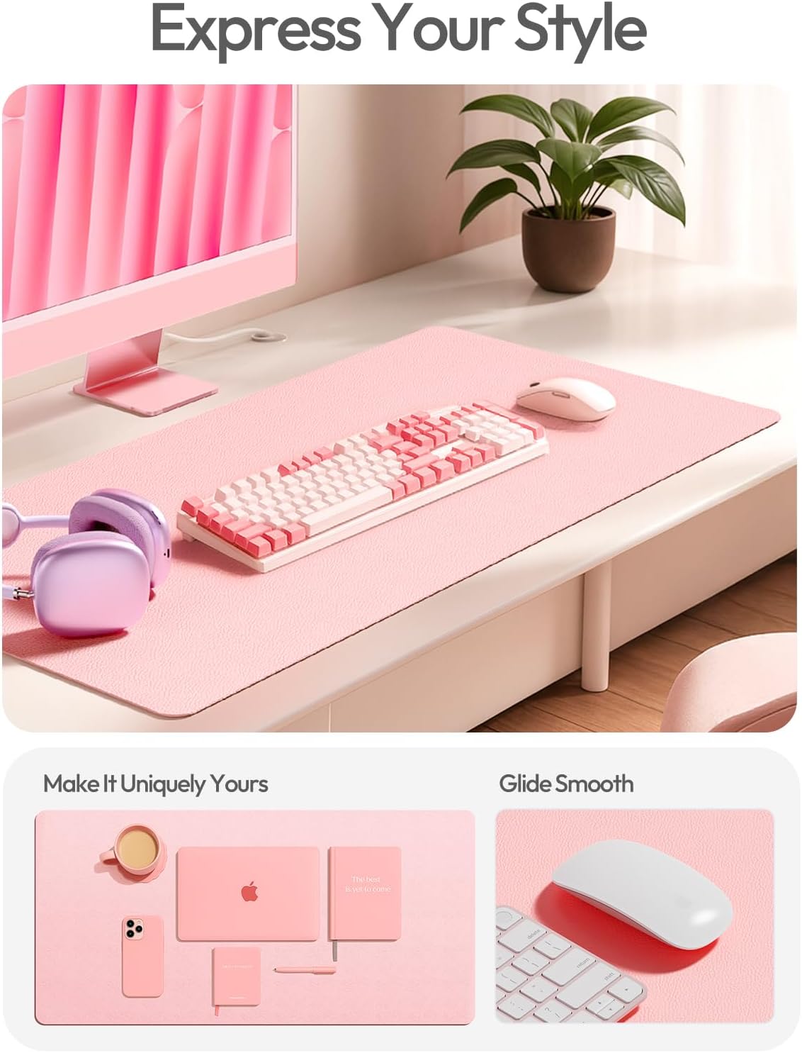 PU Leather Desk Protector with - Leather Desk Pad のレビューと価格