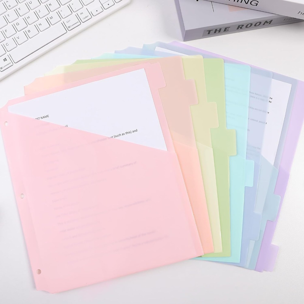 8 pcs A4 Pastel Binder Divider - Tab Divider A4 のレビューと価格