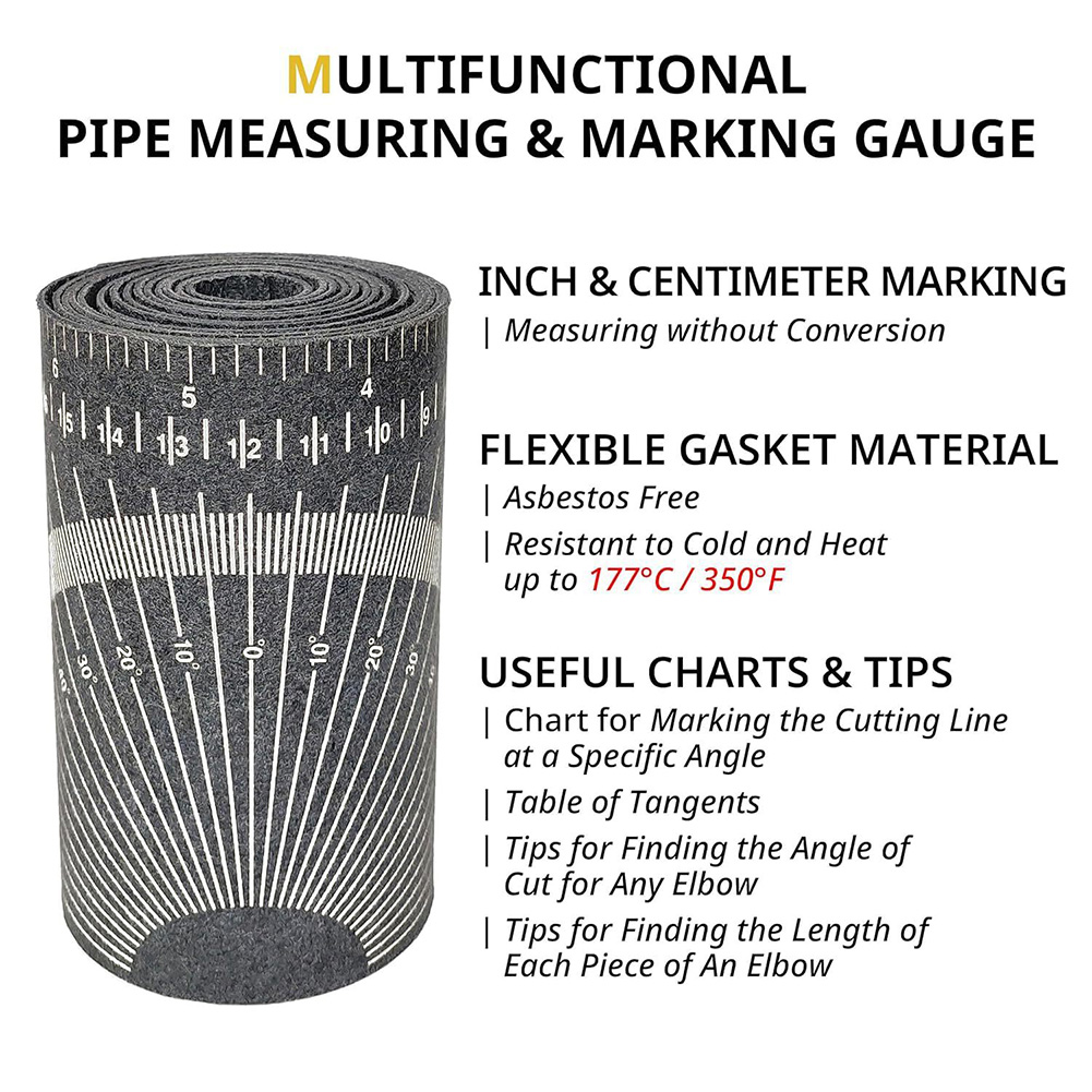 Pipe Measuring Tool Wrap Aroun - Tape Dispenser Weighted のレビューと価格