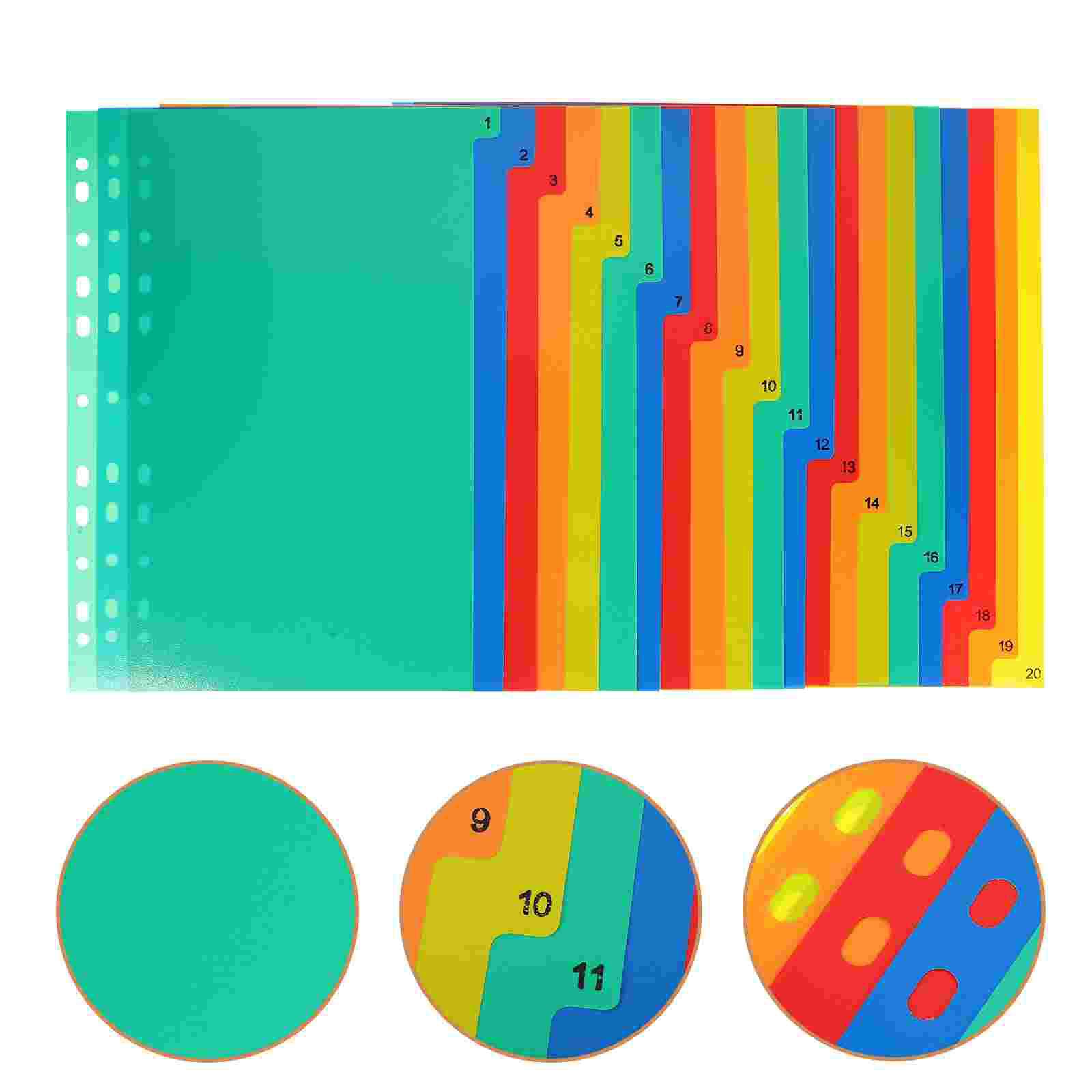 20 Pcs A4 Separated Loose Leaf - Tab Divider A4 のレビューと価格