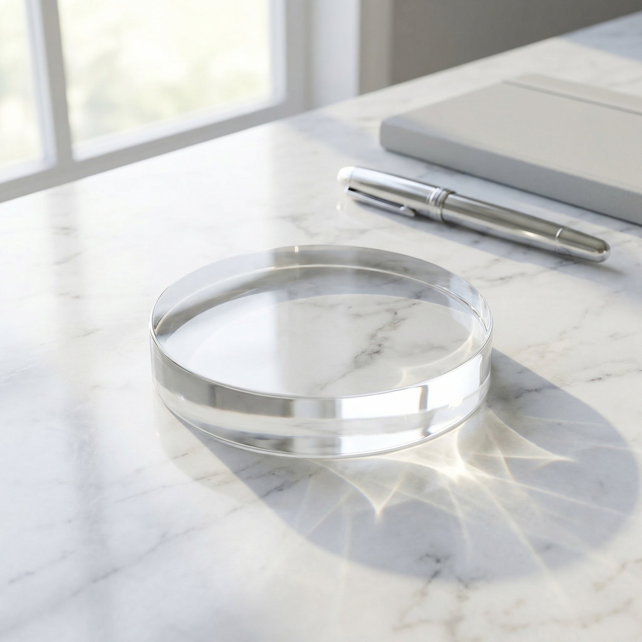 3.15 Inch Round Clear Crystal  - Book Weight Glass のレビューと価格