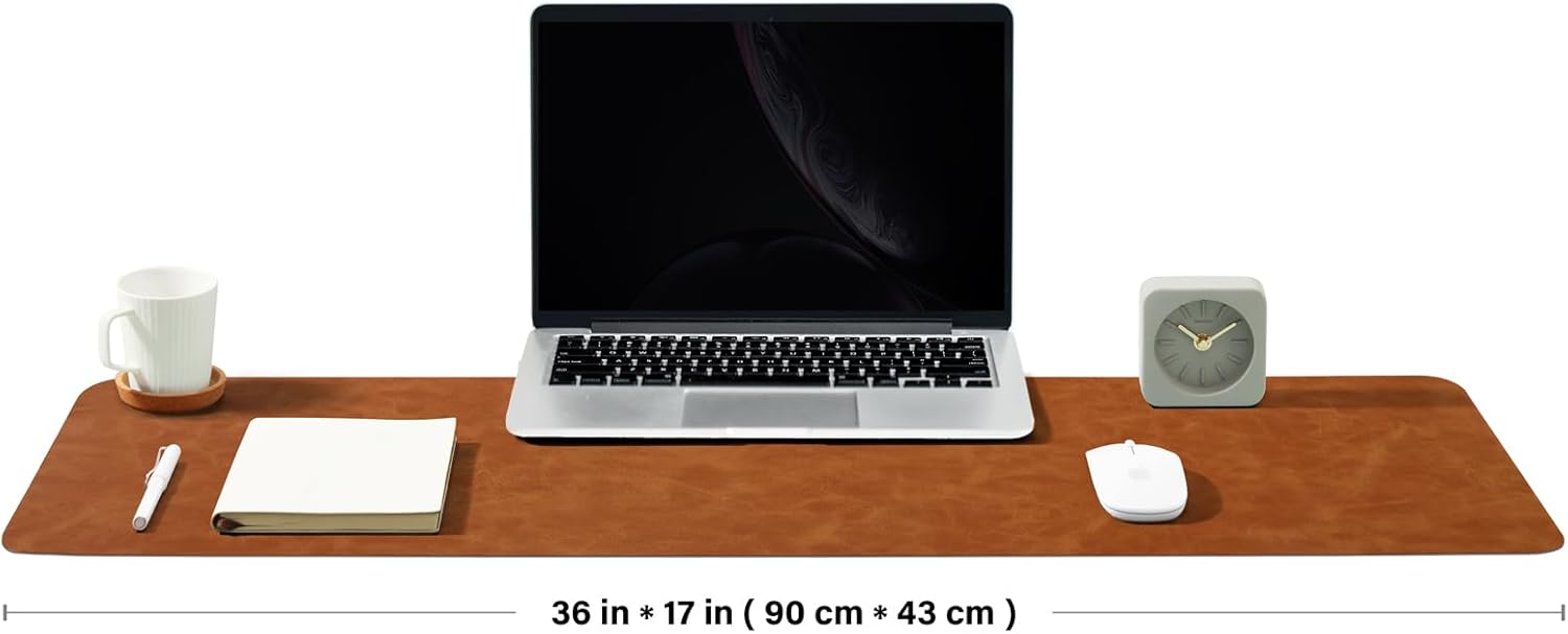 Distressed Leather Desk Mat -  - Leather Desk Pad のレビューと価格