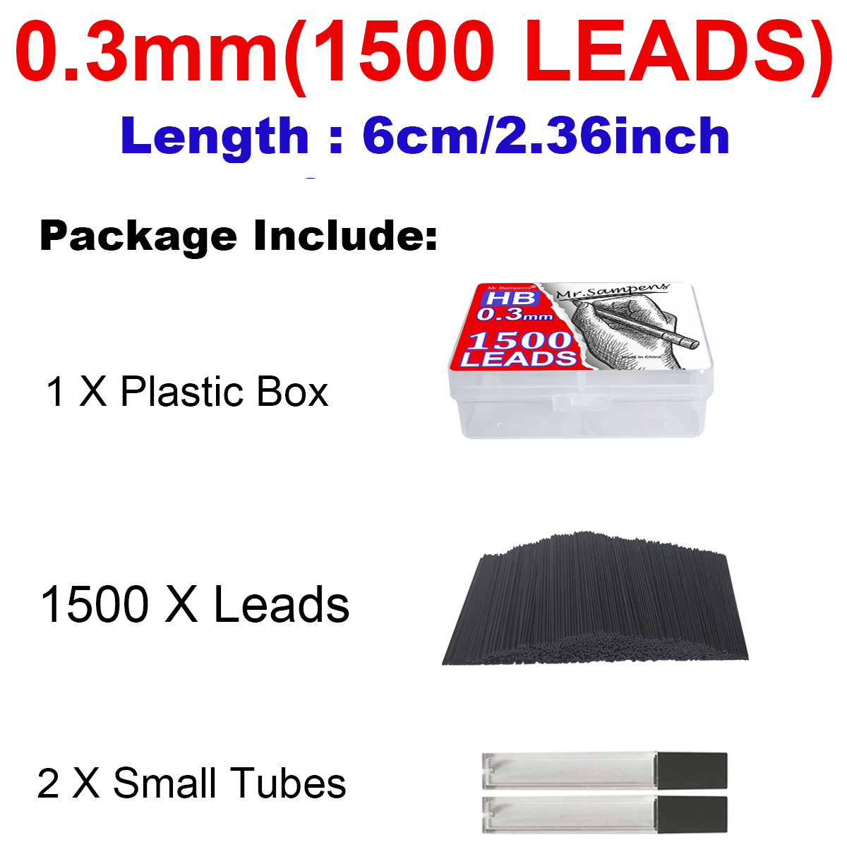 1500-Pack 0.3mm HB Automatic P - Mechanical Pencil 0.3 のレビューと価格