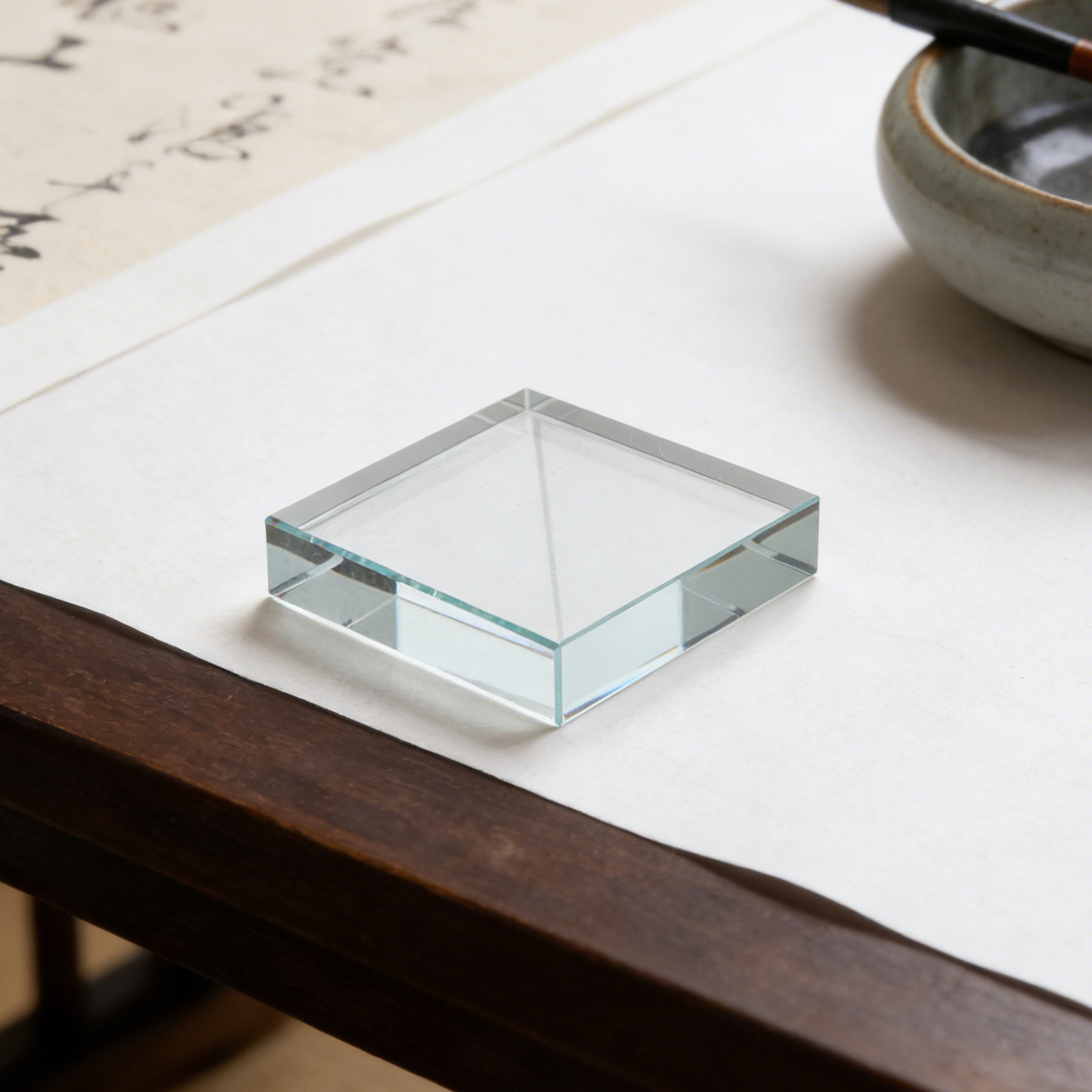Clear Glass Rectangle Paperwei - Paper Weight Crystal のレビューと価格