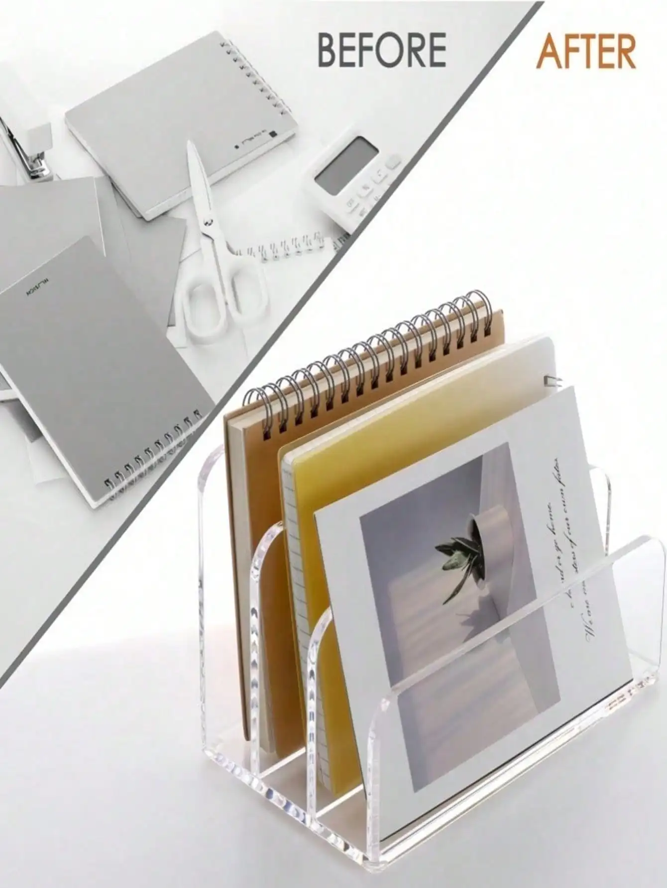 1Pc Acrylic File Folder, Desk  - Magazine Holder Rack のレビューと価格