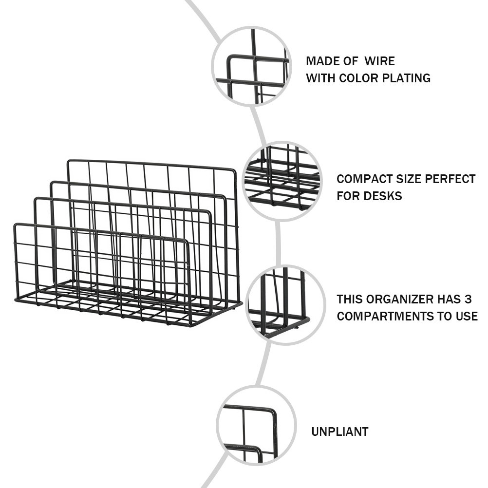 Modern 3 Slot Mail Organizer M - Magazine Holder Rack のレビューと価格