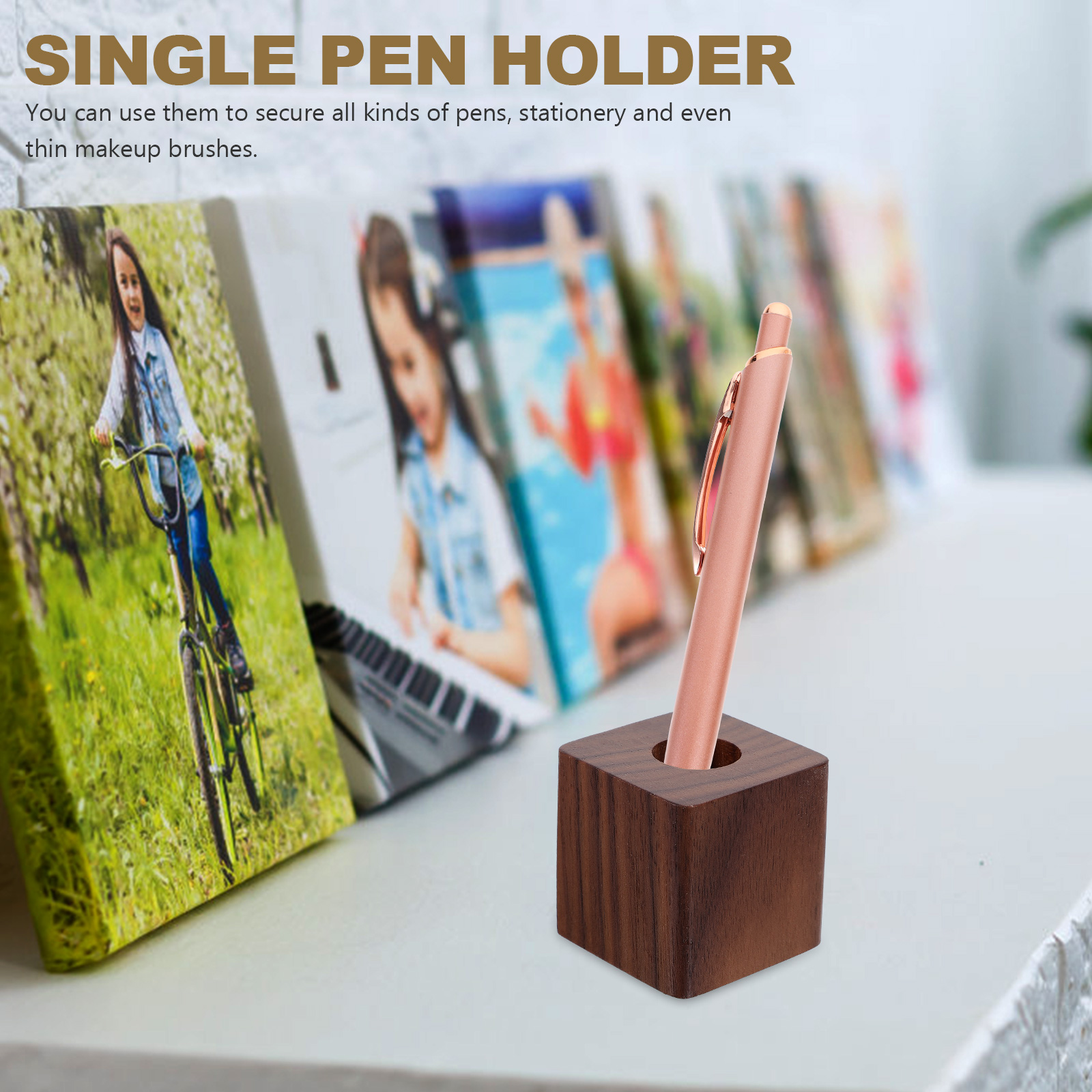 Walnut Pen Stand Single Holder - Pen Rest Single のレビューと価格