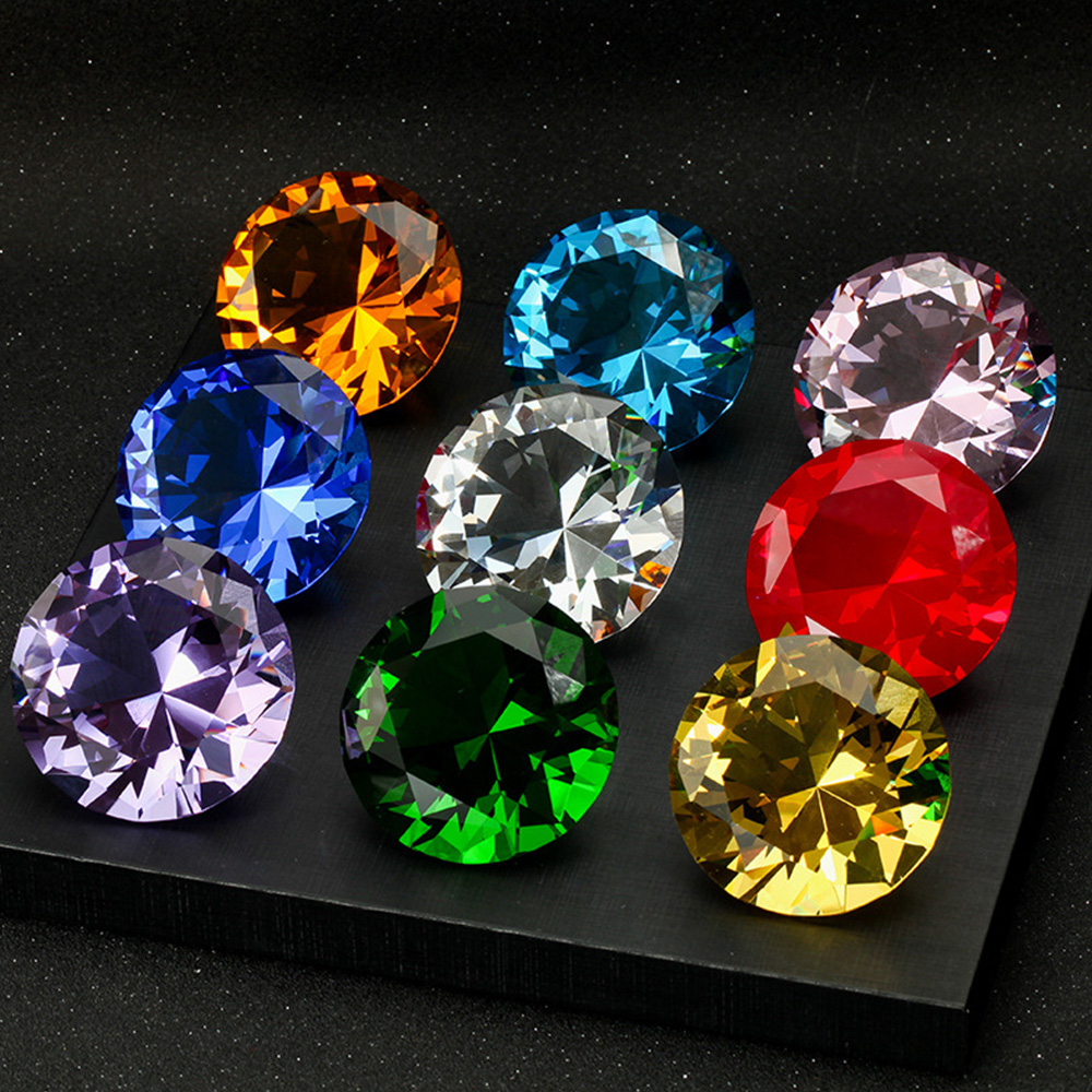 10 Colors Crystal Diamond Shap - Paper Weight Crystal のレビューと価格