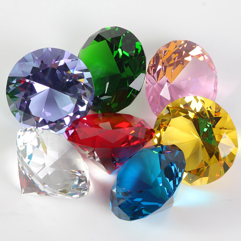 10 Colors Crystal Diamond Shap - Paper Weight Crystal のレビューと価格