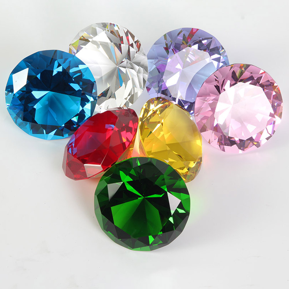 10 Colors Crystal Diamond Shap - Paper Weight Crystal のレビューと価格