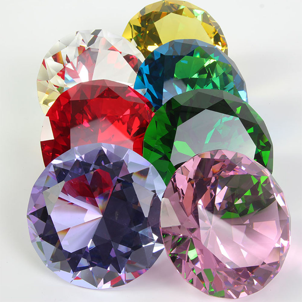 10 Colors Crystal Diamond Shap - Paper Weight Crystal のレビューと価格
